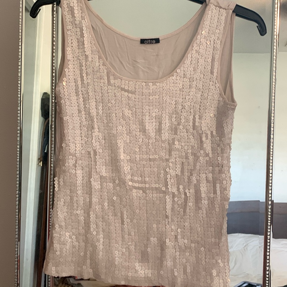 Sequence white t shirt beautiful pearl color from Italy